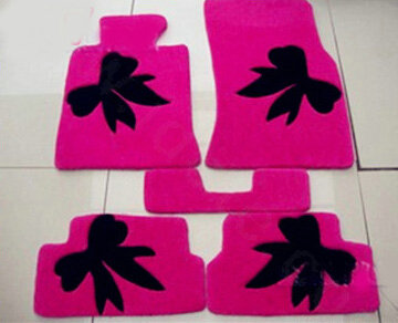 Leaf Tailored Trunk Carpet Cars Floor Mats Velvet 3pcs Sets For Mercedes Benz Smart - Rose