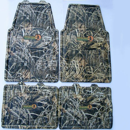 Personalised Camo Universal Auto Carpet Vehicle Car Floor Mats Rubber 5pcs Sets - Green