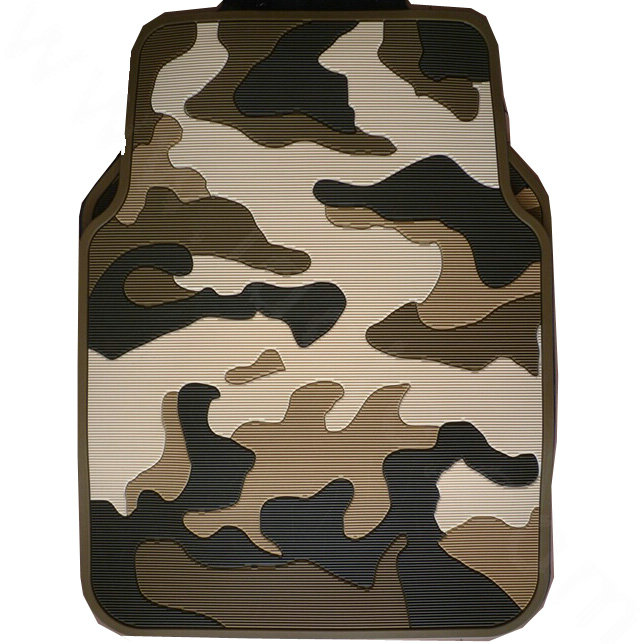 Personalised Camo Universal Auto Carpet Waterproof Car Floor Mats Rubber 5pcs Sets - Green