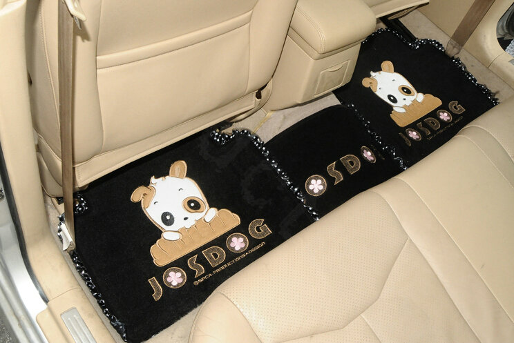 Sale Embroidered Lace Universal Factory Carpet Josdog Car Floor Mats Plush 5pcs Sets For Girls - Black