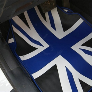 Sale Fashion British Flag Universal Mud Carpet Decorative Car Floor Mats Rubber 5pcs Sets - Blue