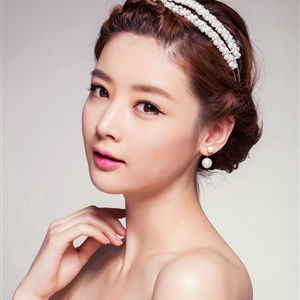 Bling Double Pearl Crystal Bridal Hairwear Hair Hoop Jewelry Wedding Dress Bride Headband Hair Accessories