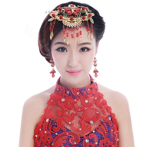 Classic Bride Rhinestone Butterfly Tassel Hair Comb Claw Cheongsam Wedding Bridal Hair Accessories