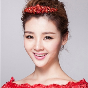 Unique Bling Crystal Bridal Crown Vintage Cheongsam Wedding Bride Headband Hair Accessories