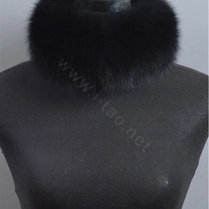Fashion Short Fox Fur Scarf Women Winter Warm Neck Wrap Muffler Fox Fur Collar - Black