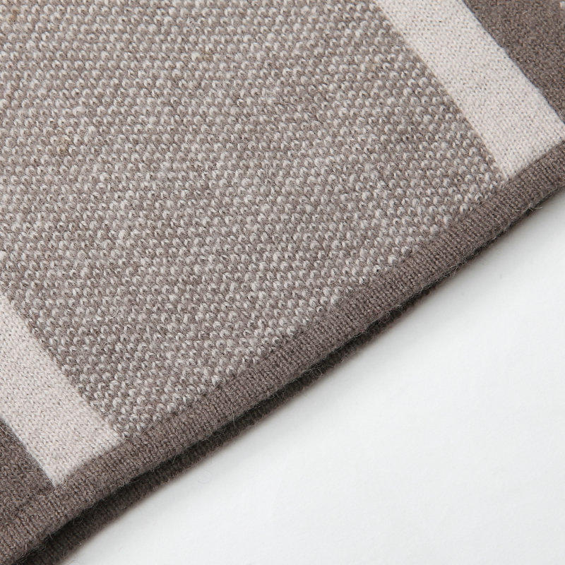 Top Grade Long Britain Stripe Wool Scarf Man Winter Thicken Cashmere Knitting Muffler - Brown