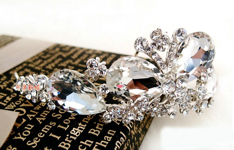 Beautiful Wedding Jewelry Sets for Bridal Crystal Butterfly Tiara & Earrings & Rhinestone Necklace