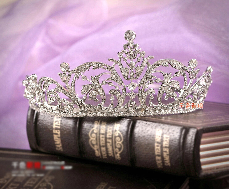 Classic Wedding Bridal Jewelry Hollow Flower Crystal Rhinestone Tiara Necklace Earrings Sets