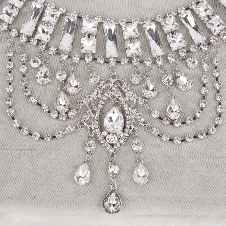 Classic Wedding Jewelry Flower Crystal Tassel Headband Tiaras Bridal Rhinestone Hair Accessories
