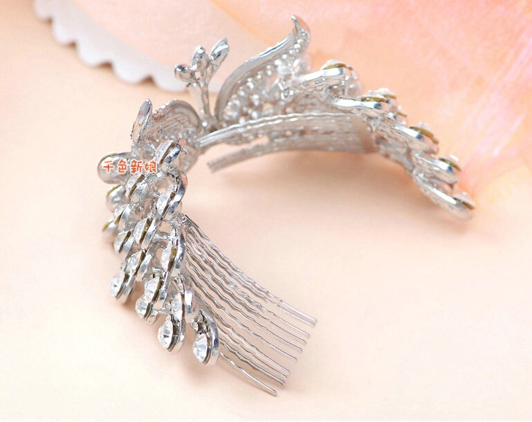 Classic Wedding Jewelry Set for Bridal Crystal Hollow Phoenix Tiara & Earrings & Necklace Sets