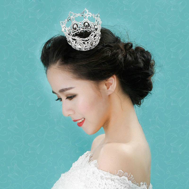 Classic Wedding Jewelry small Ring Crystal Tiaras Bridal Rhinestone Crown Hair Accessories