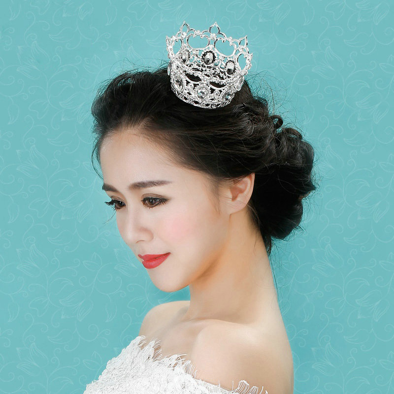 Classic Wedding Jewelry small Ring Crystal Tiaras Bridal Rhinestone Crown Hair Accessories