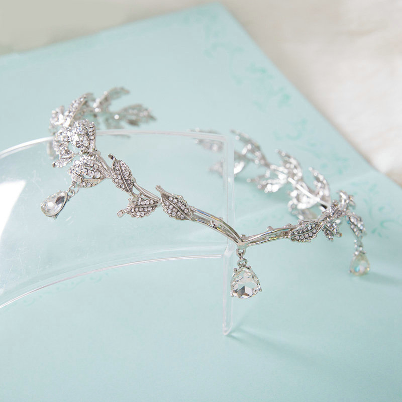 Elegant Wedding Jewelry Crystal Tassel Tiaras Bridal Rhinestone Crown Hair Hoop Accessories