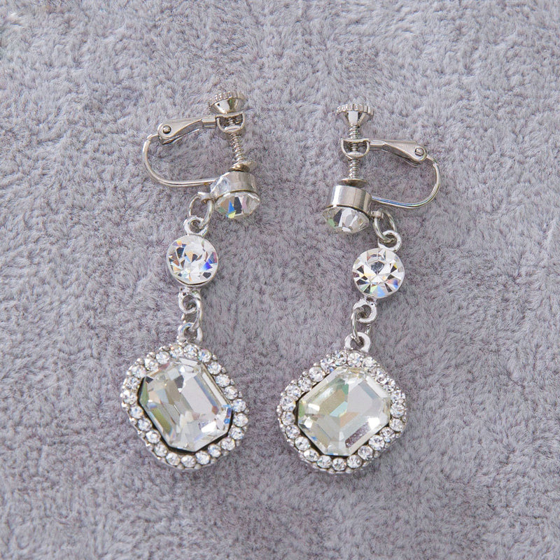 Fashion Unique Wedding Jewelry Sets Crystal Earrings & Bridal Tassel Rhinestone Necklace