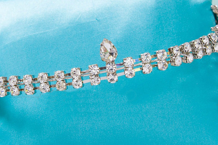 Luxury Antique Wedding Jewelry Leaf Crystal Tiaras Bridal Rhinestone Hair Hoop Accessories