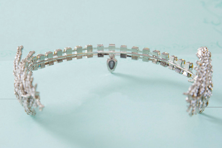Luxury Antique Wedding Jewelry Leaf Crystal Tiaras Bridal Rhinestone Hair Hoop Accessories