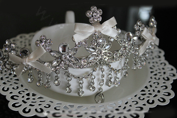 Luxury Classic Wedding Banquet Jewelry Sets Flower Crystal Tiara & Earrings & Bridal Necklace