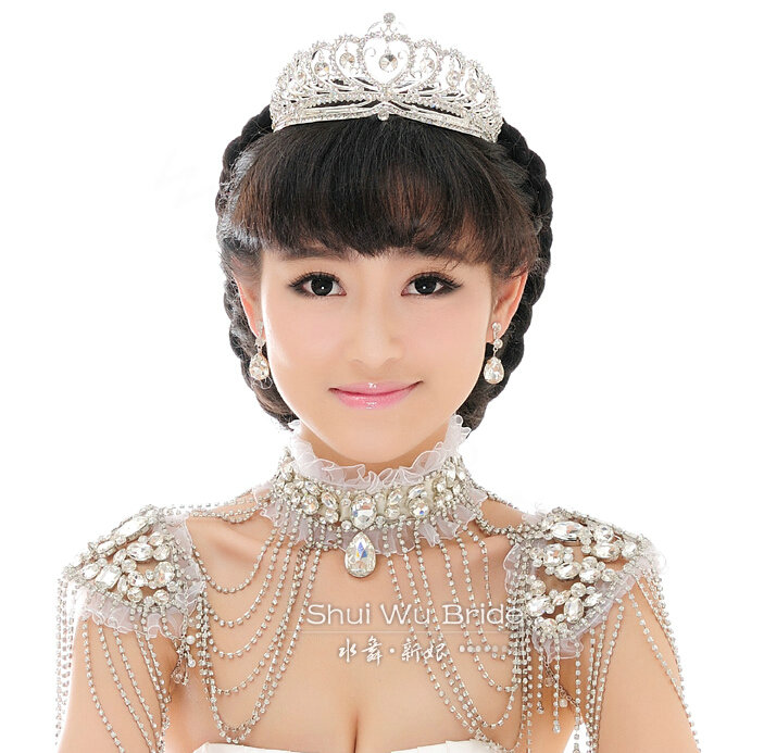 Luxury Fashion Wedding Jewelry Flower Crystal Tiaras Bridal Rhinestone Crown Hair Accessories
