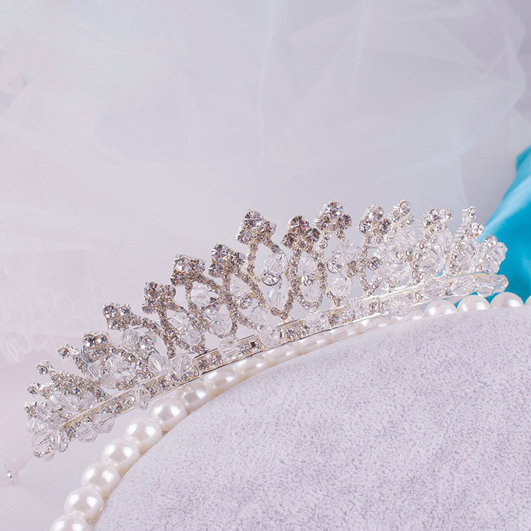 Luxury Retro Wedding Jewelry Crystal Beads Tiaras Bridal Rhinestone Hair Headband Accessories
