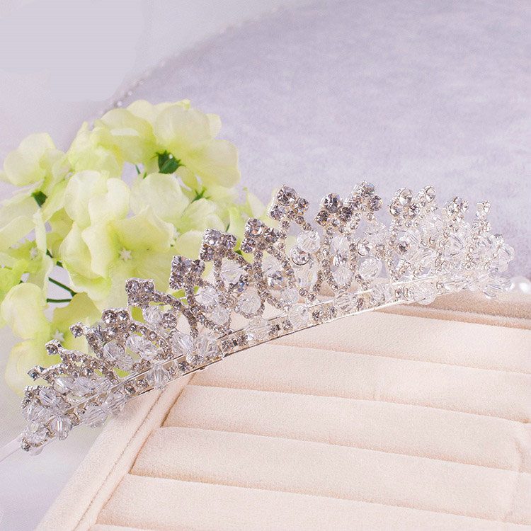 Luxury Retro Wedding Jewelry Crystal Beads Tiaras Bridal Rhinestone Hair Headband Accessories