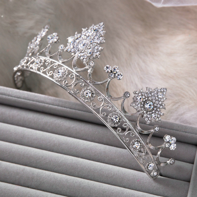 Luxury Retro Wedding Jewelry Crystal Mountain Tiaras Bridal Crown Rhinestone Hair Hoop Accessories
