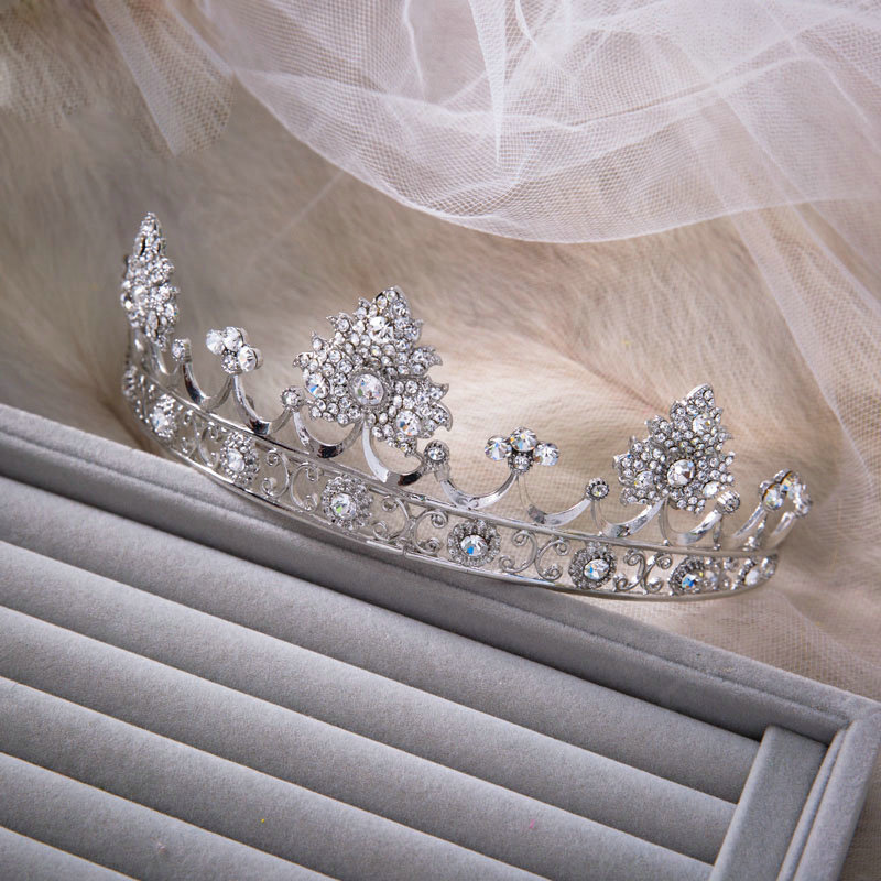 Luxury Retro Wedding Jewelry Crystal Mountain Tiaras Bridal Crown Rhinestone Hair Hoop Accessories