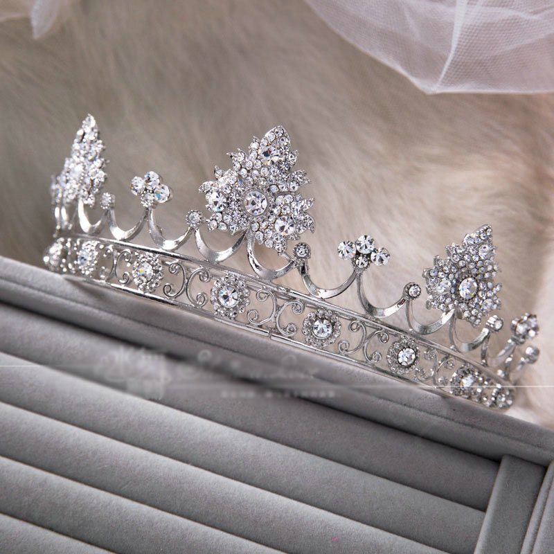 Luxury Retro Wedding Jewelry Crystal Mountain Tiaras Bridal Crown Rhinestone Hair Hoop Accessories
