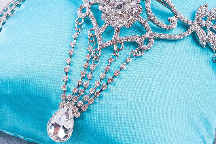 Luxury Retro Wedding Jewelry Flower Crystal Tassel Tiaras Bridal Crown Rhinestone Accessories