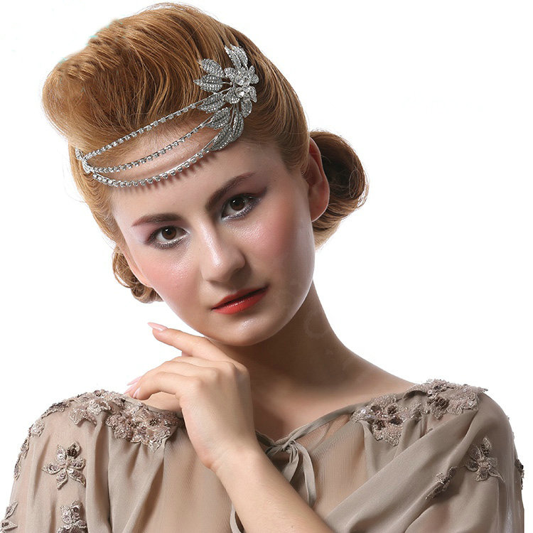 Luxury Retro Wedding Jewelry Flower Crystal Tiaras Bridal Rhinestone Crown Hair Accessories