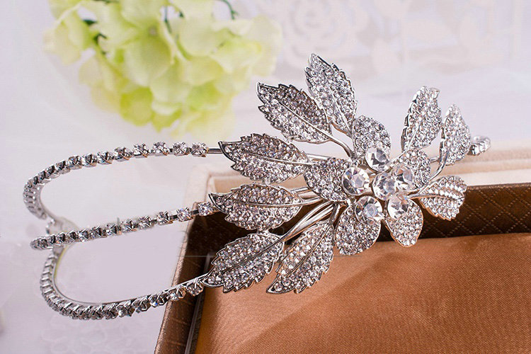 Luxury Retro Wedding Jewelry Flower Crystal Tiaras Bridal Rhinestone Crown Hair Accessories