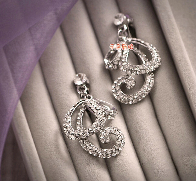 Luxury Silver plate Butterfly Wedding Bridal Clear Crystal Necklace Earrings Tiara Sets