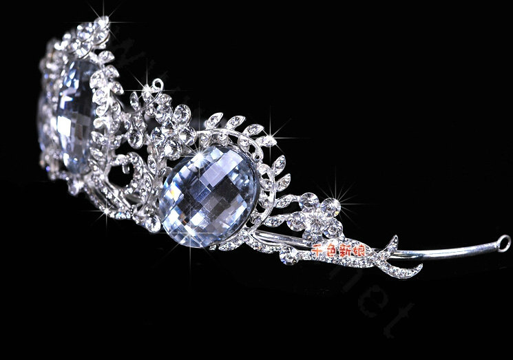 Luxury Wedding Banquet Jewelry Sets for Bridal Crystal Flower Tiara & Earrings & Necklace