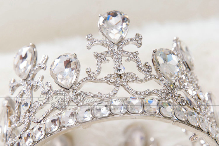 Luxury Wedding Jewelry Crystal Large Domain Tiaras Bridal Rhinestone Crown Hair Accessories