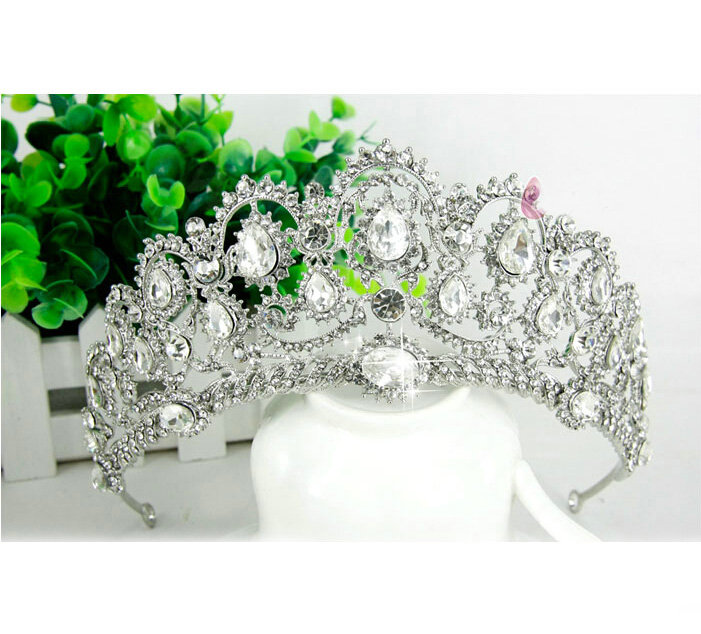 Luxury Wedding Jewelry Crystal Large Tiaras Bridal Rhinestone Crown Hair Hoop Accessories