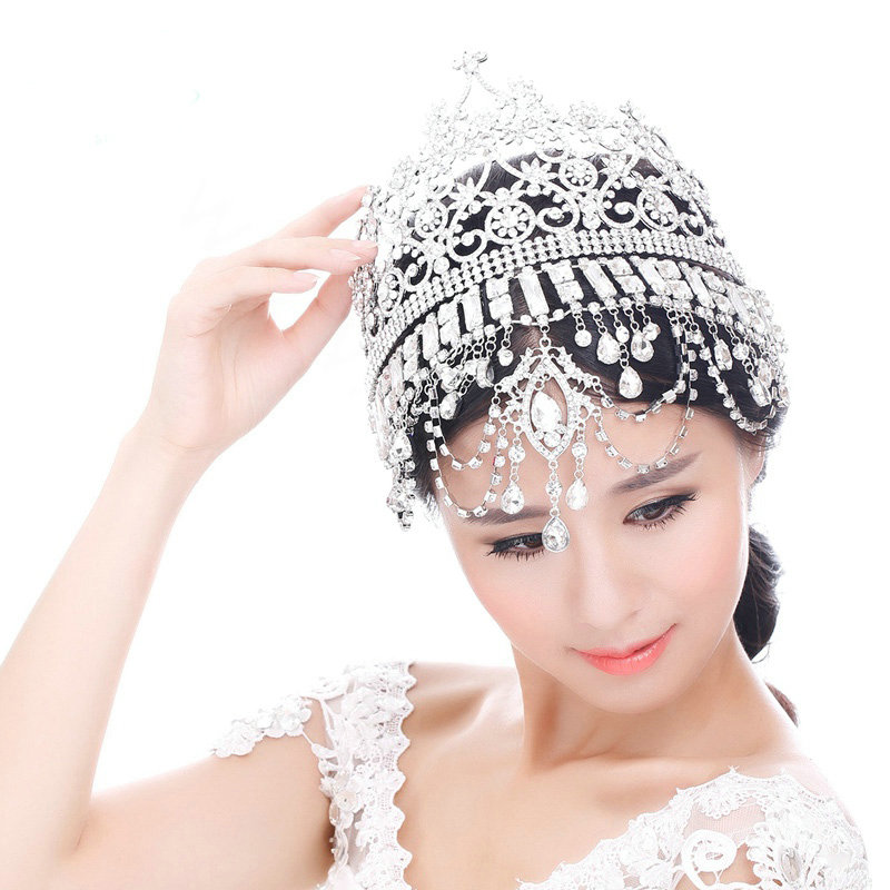 Luxury Wedding Jewelry Crystal Tiaras Bridal Queen Flower Crown Rhinestone Hair Accessories