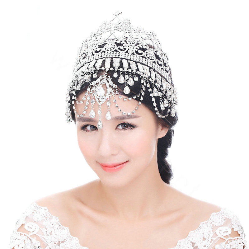 Luxury Wedding Jewelry Crystal Tiaras Bridal Queen Flower Crown Rhinestone Hair Accessories