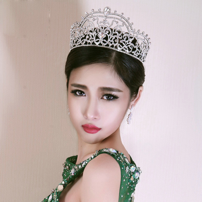 Luxury Wedding Jewelry Flower Crystal Tiaras Bridal Rhinestone Queen Crown Hair Accessories
