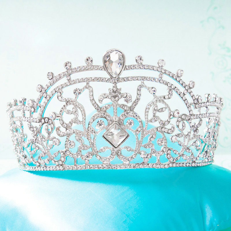Luxury Wedding Jewelry Flower Crystal Tiaras Bridal Rhinestone Queen Crown Hair Accessories