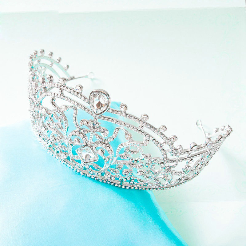 Luxury Wedding Jewelry Flower Crystal Tiaras Bridal Rhinestone Queen Crown Hair Accessories