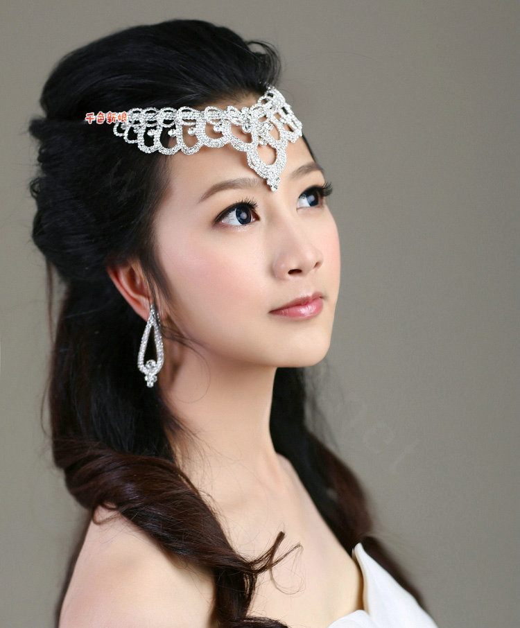 Luxury Wedding Jewelry Set for Bridal Crystal Hollow Flower Tiara & Earrings & Necklace Sets