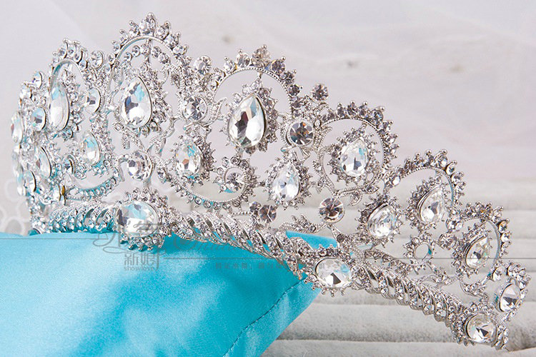 Luxury Wedding Jewelry Sets Multilayer Pearl Tassel Crystal Flower Tiara & Earrings & Bridal Necklace