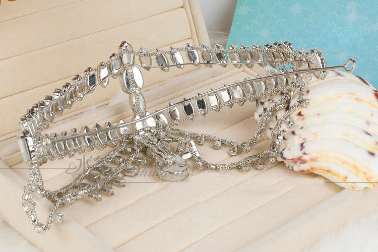 Luxury Wedding Jewelry Water-drop Tassel Crystal Tiaras Bridal Headband Rhinestone Hair Accessories