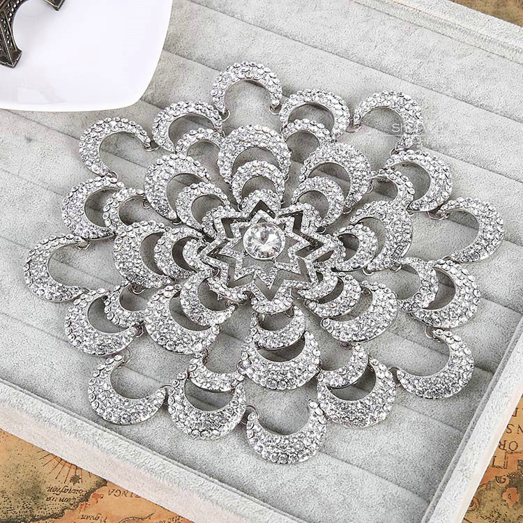 Wedding Exaggerated Headdress Jewelry Cobweb Crystal Bridal Headband Rhinestone Hair Accessories
