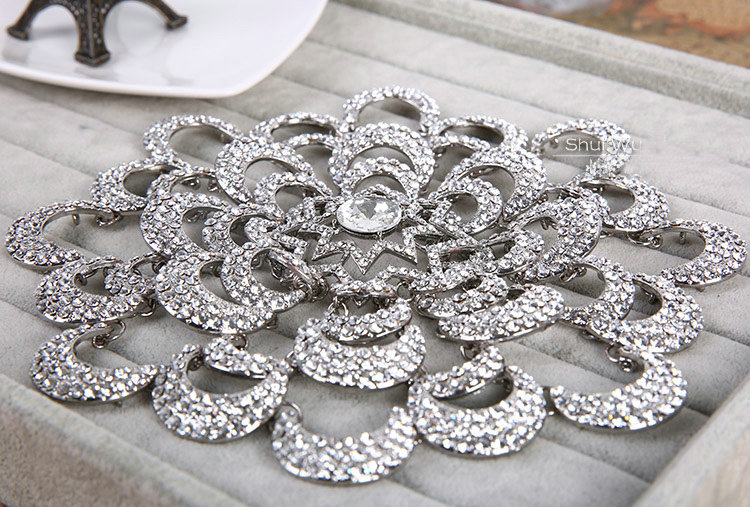 Wedding Exaggerated Headdress Jewelry Cobweb Crystal Bridal Headband Rhinestone Hair Accessories