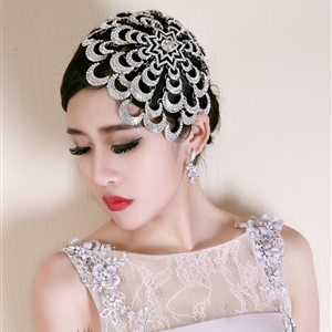 Wedding Exaggerated Headdress Jewelry Cobweb Crystal Bridal Headband Rhinestone Hair Accessories