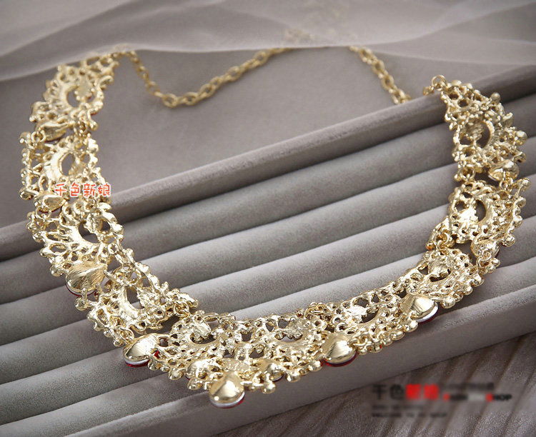 Elegant Bridal Wedding Red Phoenix Alloy Rhinestone Crystal Necklace Earrings Jewellery Set