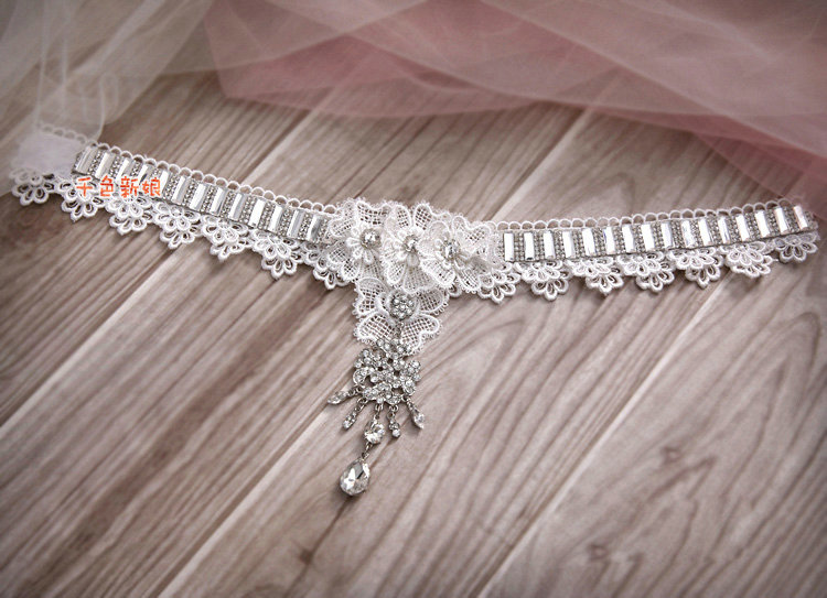 Elegant Bride Wedding Lace Flower Rhinestone Crystal Necklace Earrings Set Bridal Jewelry