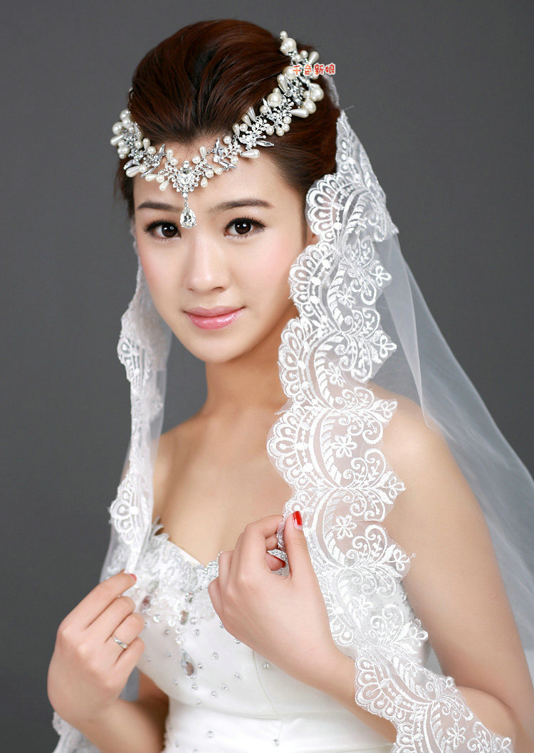 Elegant Cathedral 300cm Long Handmade Lace Flower Bridal Wedding Veil Bride Deco