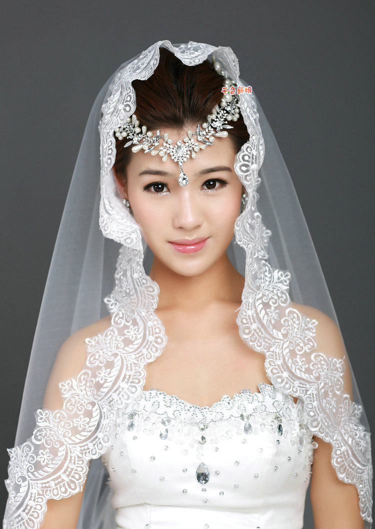 Elegant Cathedral 300cm Long Handmade Lace Flower Bridal Wedding Veil Bride Deco