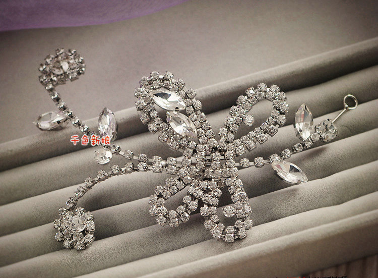 Elegant Wedding Headdress Rhinestone Crystal Butterfly Bridal Headband Hair Accessories